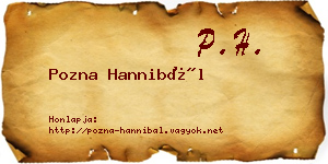 Pozna Hannibál névjegykártya